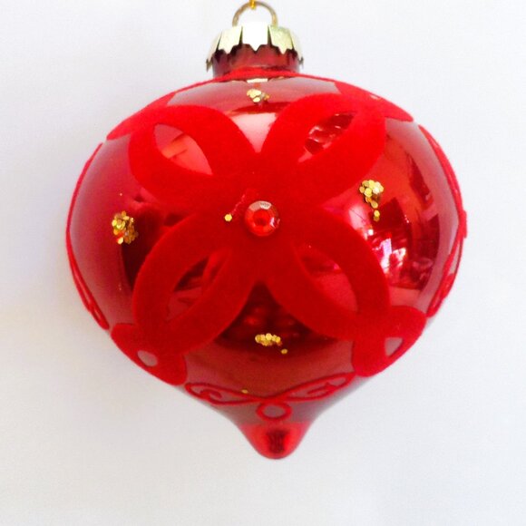 Christmas Glass Ornaments Hand Decorated Set (9 piece)- NEW - Picture 15 of 15